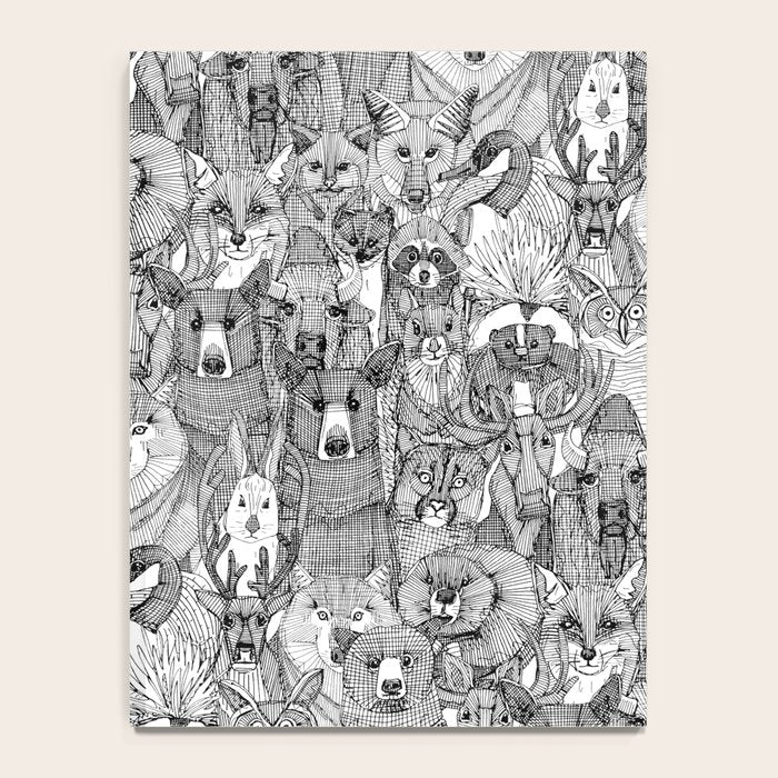 canadian animals black white Notebook Gallery Image 4