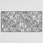 canadian animals black white Desk Mat Gallery Image 3