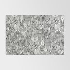 canadian animals black white Rug Gallery Image 2