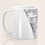 Los Angeles White Map Coffee Mug Gallery Image 3