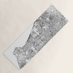 Los Angeles White Map Yoga Mat Gallery Image 1