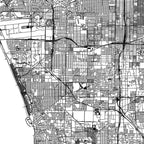 Los Angeles White Map Coffee Mug Gallery Image 2