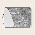 Los Angeles White Map Laptop Sleeve Gallery Image 1