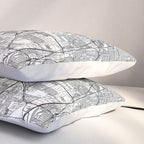 Los Angeles White Map Pillow Sham Gallery Image 3