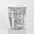 Los Angeles White Map Coffee Mug Gallery Image 4
