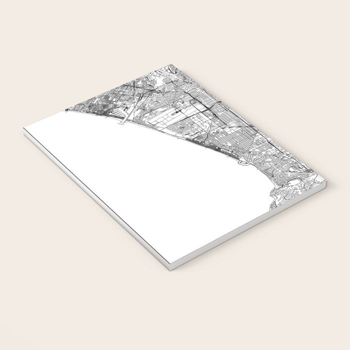 Los Angeles White Map Notebook Gallery Image 3