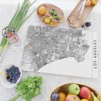 Los Angeles White Map Cutting Board Gallery Image 2