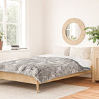 Los Angeles White Map Duvet Cover Gallery Image 2