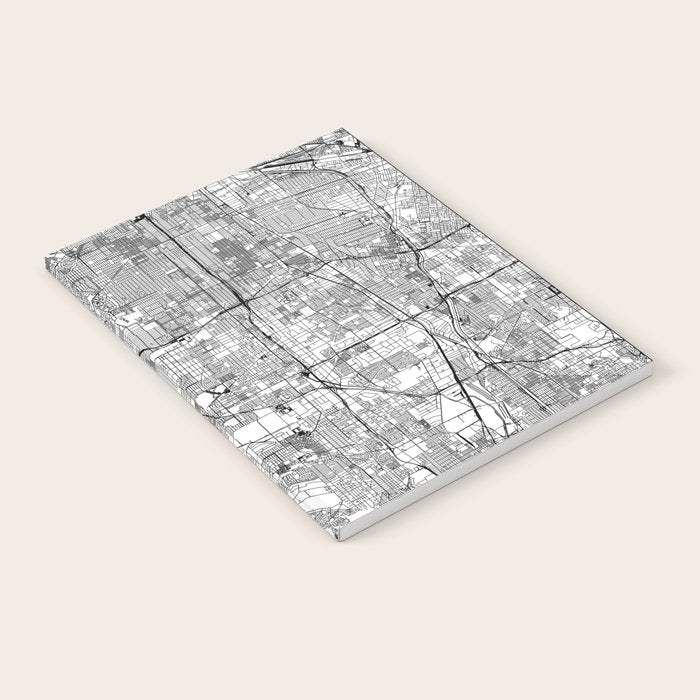Los Angeles White Map Notebook Gallery Image 2