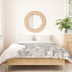 Los Angeles White Map Duvet Cover Gallery Image 3