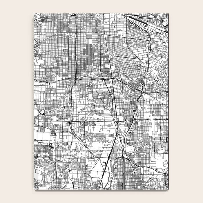 Los Angeles White Map Notebook Gallery Image 4
