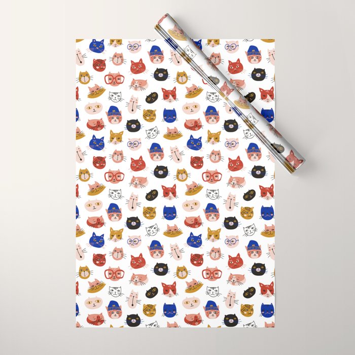 Fashionable cats Wrapping Paper Gallery Image 1