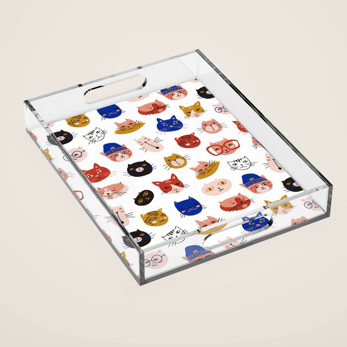 Fashionable cats Acrylic Tray Gallery Image 1