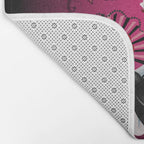 Rockabilly Blonde Sugar Skull Girl Bath Mat Gallery Image 2