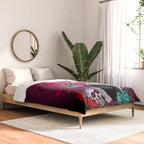 Rockabilly Blonde Sugar Skull Girl Comforter Gallery Image 2