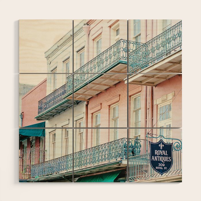 French Quarter, New Orleans Travel Photography Wood Wall Art Gallery Image 1