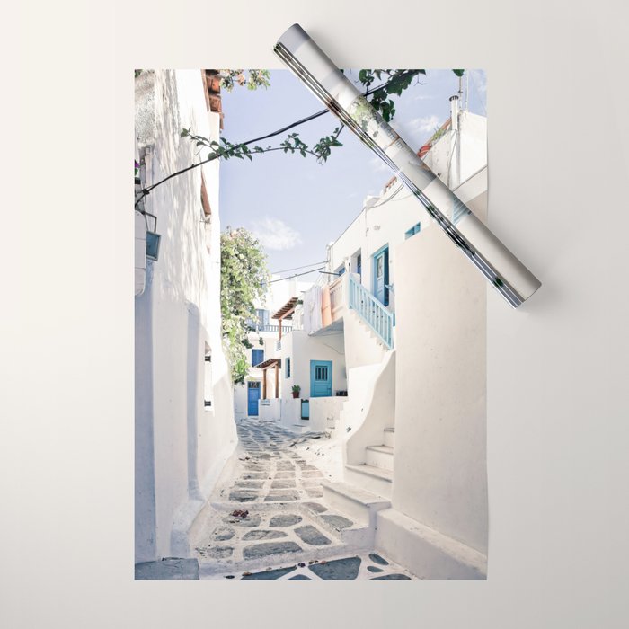 Mykonos Greece Wrapping Paper Gallery Image 1