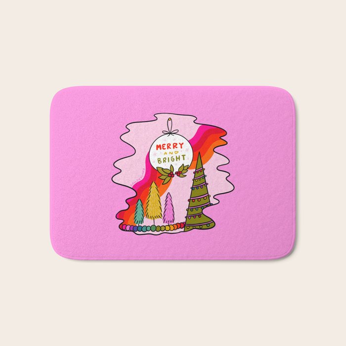 Merry and Bright Bath Mat Gallery Image 1
