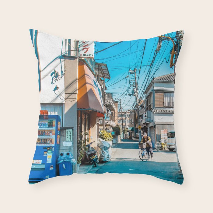Anime Tokyo Streets Throw Pillow Gallery Image 6