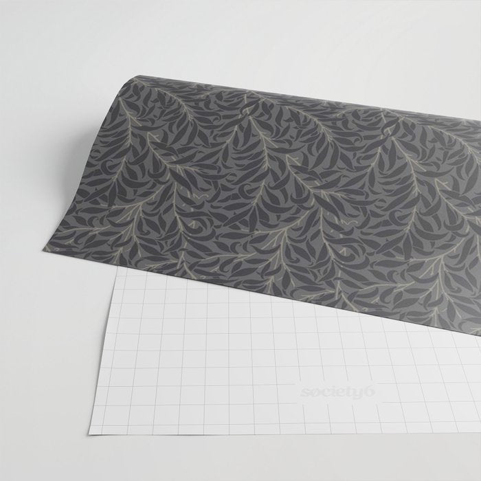 William Morris Pure Willow Bough Charcoal Black Wrapping Paper Gallery Image 2