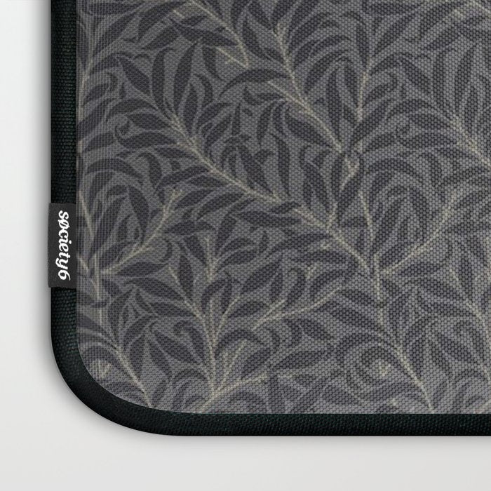 William Morris Pure Willow Bough Charcoal Black Laptop Sleeve Gallery Image 3
