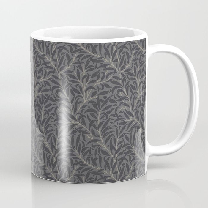 William Morris Pure Willow Bough Charcoal Black Coffee Mug Gallery Image 1