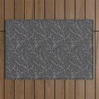 William Morris Pure Willow Bough Charcoal Black Outdoor Rug Gallery Image 1