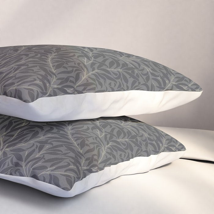 William Morris Pure Willow Bough Charcoal Black Pillow Sham Gallery Image 3
