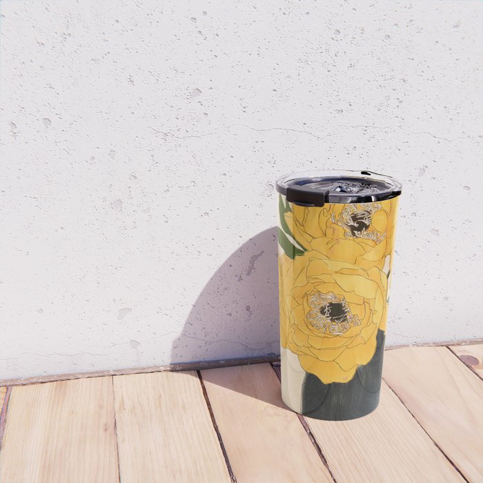 Bouquet Gift Yellow Travel Mug Gallery Image 4