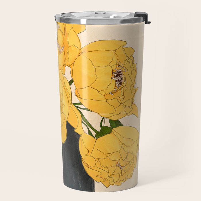 Bouquet Gift Yellow Travel Mug Gallery Image 2