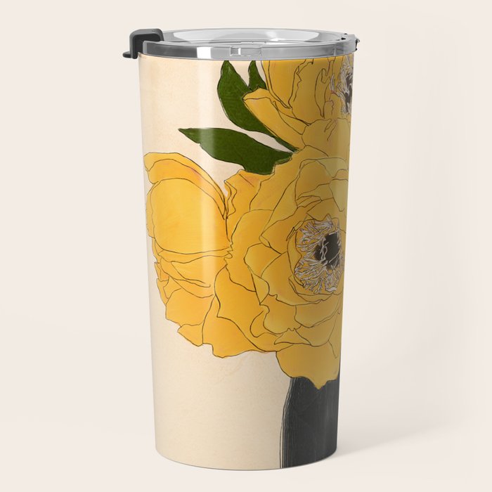 Bouquet Gift Yellow Travel Mug Gallery Image 3