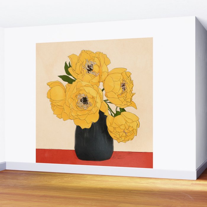 Bouquet Gift Yellow Wall Mural Gallery Image 2