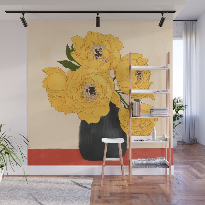 Bouquet Gift Yellow Wall Mural Gallery Image 1