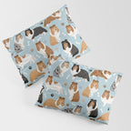 Shetland Sheepdog Sheltie Dog Paws and Bones Pattern Pillow Sham Gallery Image 3