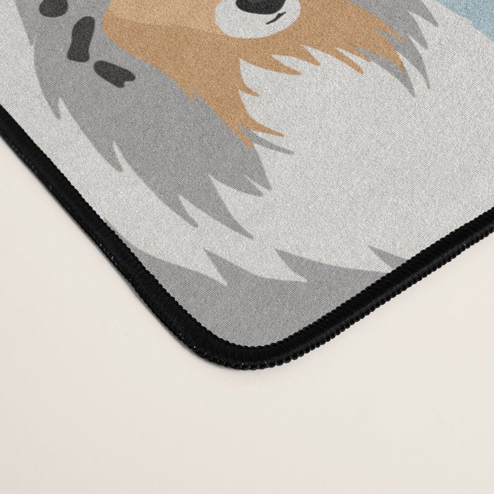Shetland Sheepdog Sheltie Dog Paws and Bones Pattern Desk Mat Gallery Image 4