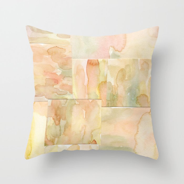 Watercolor Abstract composition 2 Throw Pillow Gallery Image 1