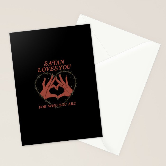 Satan Loves You Stationery Card Gallery Image 2