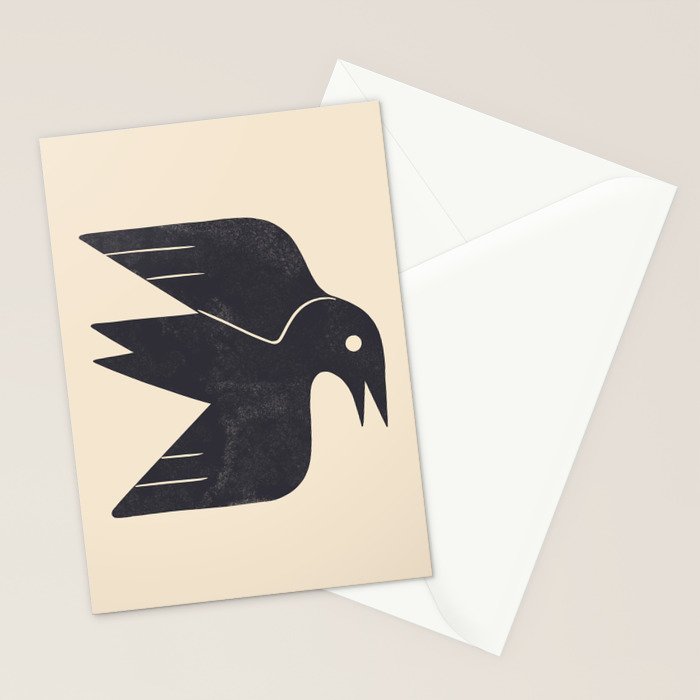 Minimal Blackbird No. 3 Stationery Card Gallery Image 2