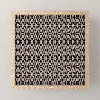 Geometric Art, Aztec Prints, Black and Beige, Wall Art Boho Mini Art Print Gallery Image 1