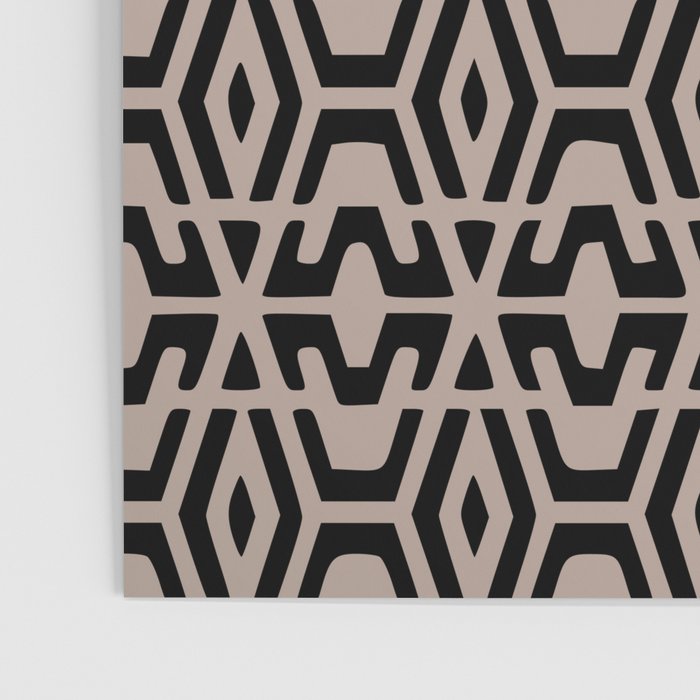 Geometric Art, Aztec Prints, Black and Beige, Wall Art Boho Poster Gallery Image 3