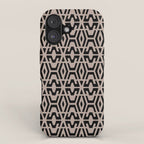 Geometric Art, Aztec Prints, Black and Beige, Wall Art Boho iPhone Case Gallery Image 1