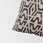Geometric Art, Aztec Prints, Black and Beige, Wall Art Boho Pillow Sham Gallery Image 4