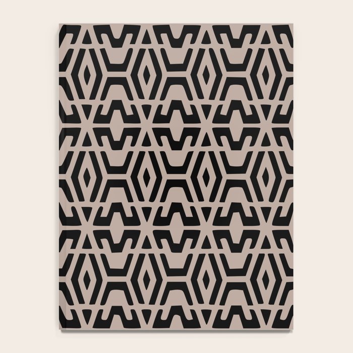 Geometric Art, Aztec Prints, Black and Beige, Wall Art Boho Notebook Gallery Image 4