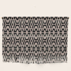 Geometric Art, Aztec Prints, Black and Beige, Wall Art Boho Wall Hanging Gallery Image 1