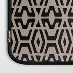 Geometric Art, Aztec Prints, Black and Beige, Wall Art Boho Laptop Sleeve Gallery Image 3