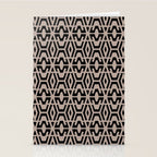 Geometric Art, Aztec Prints, Black and Beige, Wall Art Boho Stationery Card Gallery Image 2