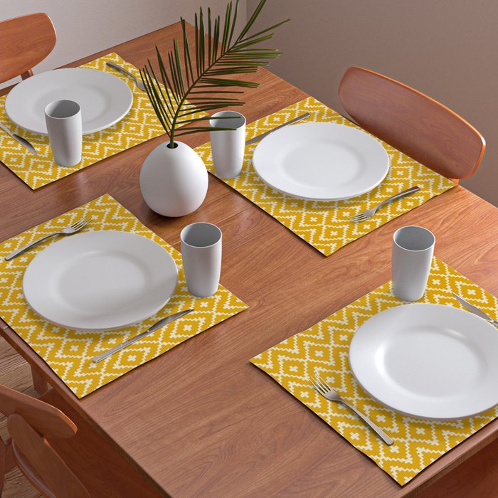 Radiance of the Yellow Zellige Placemat Gallery Image 2