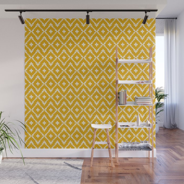 Radiance of the Yellow Zellige Wall Mural Gallery Image 1