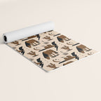 Electric Oasis - Black, Brown & Tan Yoga Mat Gallery Image 2