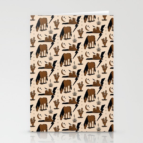 Electric Oasis - Black, Brown & Tan Stationery Card Gallery Image 2